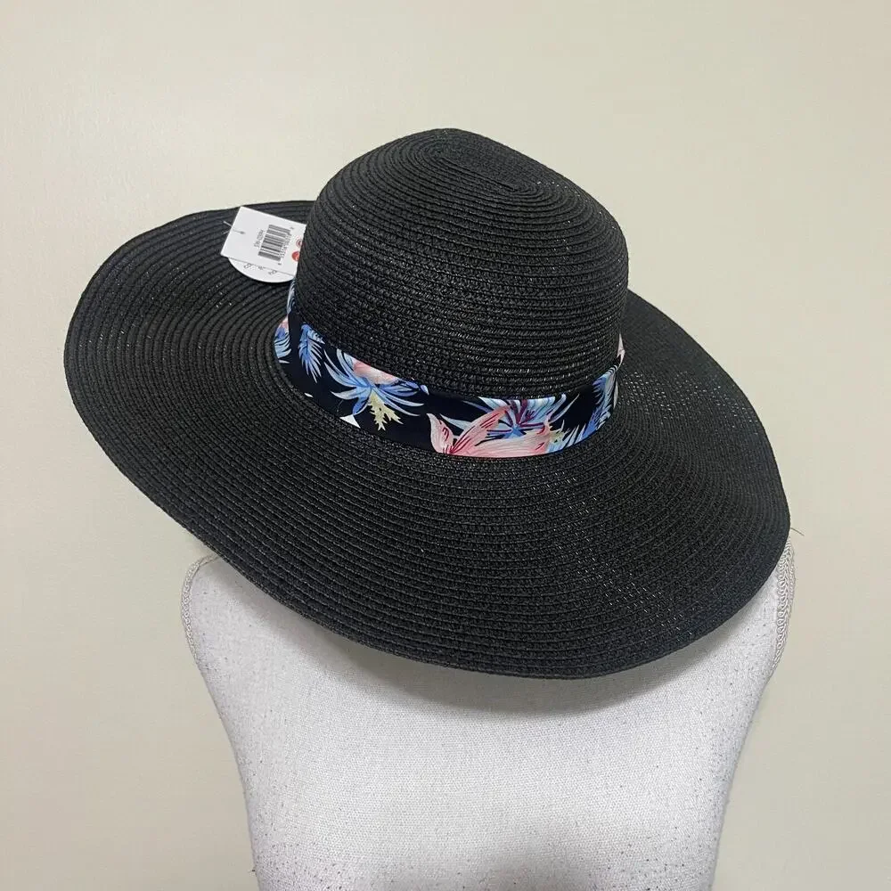 Women Black Summer Hat Breathable for Outdoor Beach 16